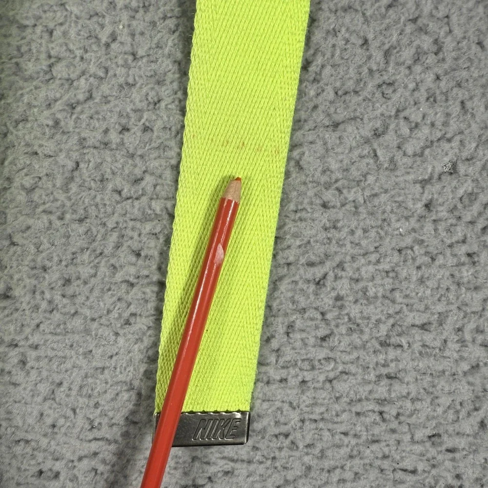 Y2K Nike Web Belt Volt Mens Adjustable Belt Buckle Golf Sporty Athleisure